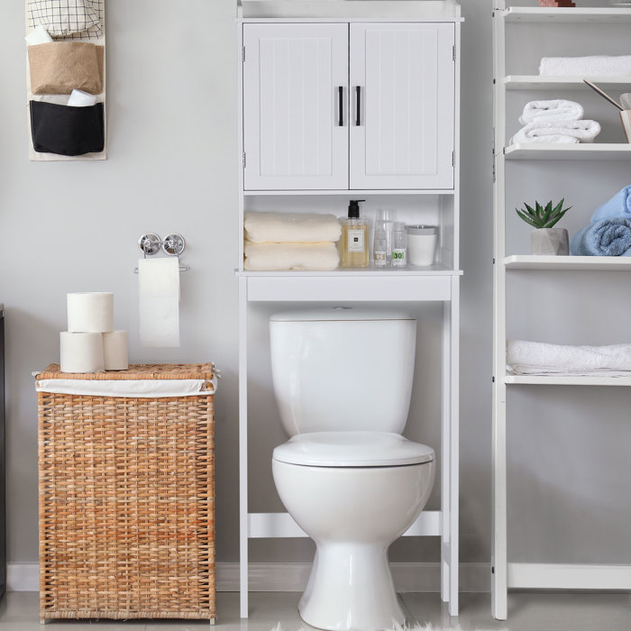 Beachcrest Home Doniphan Freestanding OvertheToilet Storage & Reviews